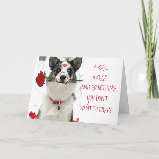 ROSE KISS & ETWAS, WAS UNS NICHT WILL AUF FEHLKART KARTE (Vorderseite)