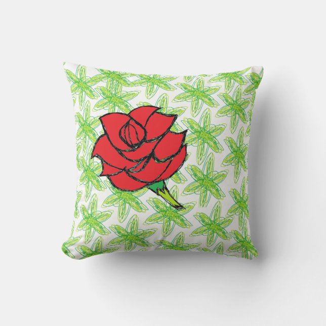Rose Kissen (Vorderseite)