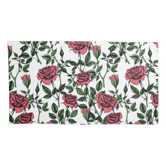 Rose Kissenbezug (Rückseite-Rechts)