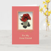 Rose "Kitty & Tee" Karte (Gelbe Blume)
