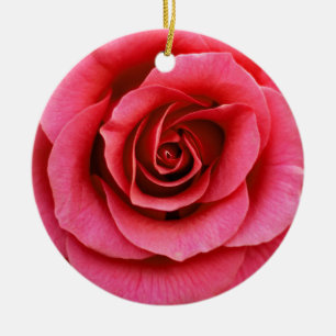 Rose klar keramikornament
