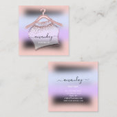 Rose Kleiderschränken Online-Boutique Shop VIP Quadratische Visitenkarte (Vorne/Hinten)