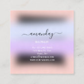 Rose Kleiderschränken Online-Boutique Shop VIP Quadratische Visitenkarte (Rückseite)