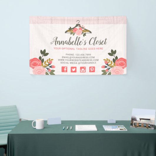 Rose-Kleidung für Blumenbeete Boutique Banner (Messeveranstaltung)