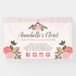 Rose-Kleidung für Blumenbeete Boutique Banner