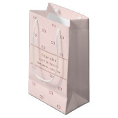 Rose Kleine Geschenktüte (Vorderseite Schrägansicht)