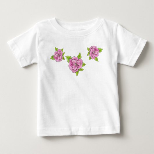 Rose Kleinkind Ruffle Kleid Baby T-shirt (Vorderseite)