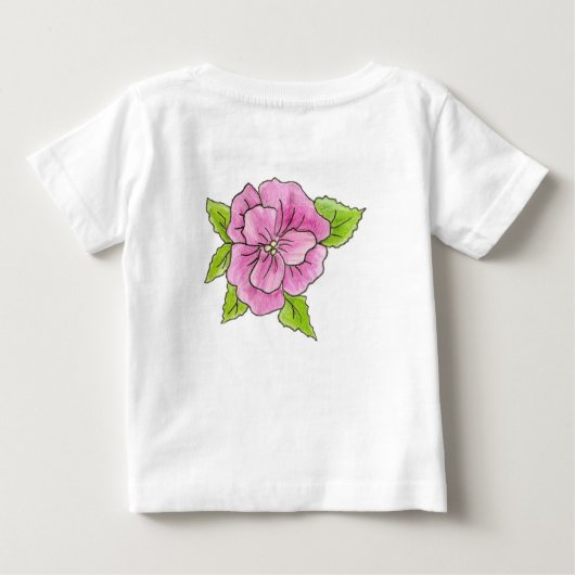 Rose Kleinkind Ruffle Kleid Baby T-shirt (Rückseite)