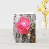 Rose Klettern auf Baum Grußkarte Karte (Gelbe Blume)