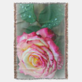 Rose Knöchel/Rosa und Weiß Decke (Vorderseite Vertikal)