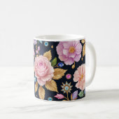 Rose Koffie of Thee Mok Kaffeetasse (VorderseiteRechts)