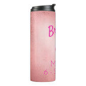 Rose Kolored Personalisiert Bridesmaid Thermosbecher (Nach links gedreht)