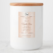 Rose-Korallenmarken Initialen Logo hinzufügen Lebensmitteletikett (Vorderseite)