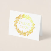 Rose Kranz Hochzeit Danke Foto Folienkarte (Vorderseite)