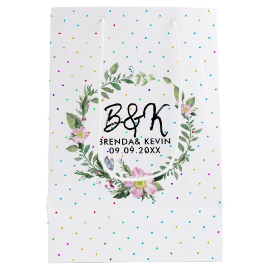 Rose-Kranz Mittlere Geschenktüte (Rückseite)