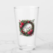 Rose Kränze Liebe Valentinstag Glas Cup (Vorderseite)
