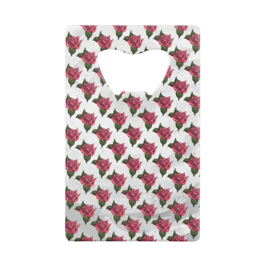 Rose Kreditkartenflaschenöffner (Rückseite)