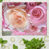 Rose Küchentuch (Gefaltet)