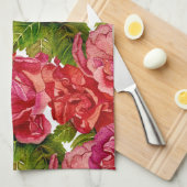 Rose Küchentücher #2 (Viertel Falte)