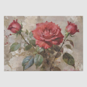 Rose Kunst Ölgemälde Seidenpapier