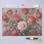 Rose Kunst Ölgemälde Seidenpapier (Handwerk)