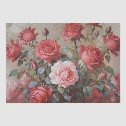 Rose Kunst Ölgemälde Seidenpapier (Vorderseite)
