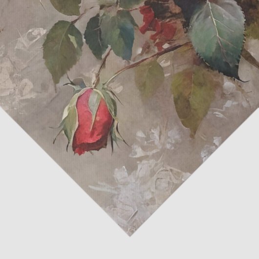 Rose Kunst Ölgemälde Seidenpapier (Detail)