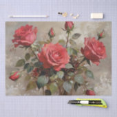 Rose Kunst Ölgemälde Seidenpapier (Handwerk)