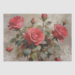 Rose Kunst Ölgemälde Seidenpapier