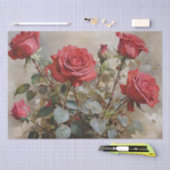 Rose Kunst Ölgemälde Seidenpapier (Handwerk)