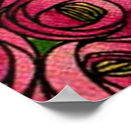 Rose, Kunstmalerei von Charles Mackintosh Poster (Ecke)