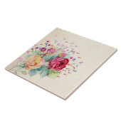 Rose L - Große Keramik Fliese (Seite)