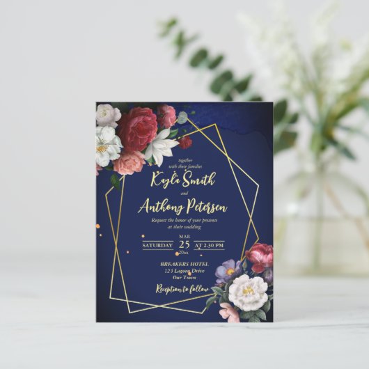 Rose laden zur Hochzeit ein (Stehend Vorderseite)