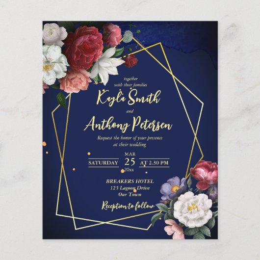 Rose laden zur Hochzeit ein (Vorderseite)