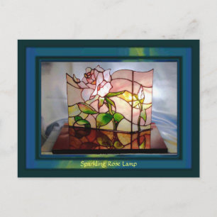Rose Lamp Art Postkarte
