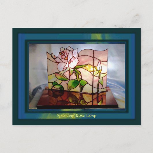 Rose Lamp Art Postkarte (Vorderseite)