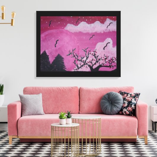 Rose Landschaft Canvas Print Leinwanddruck (Insitu (Wohnzimmer))