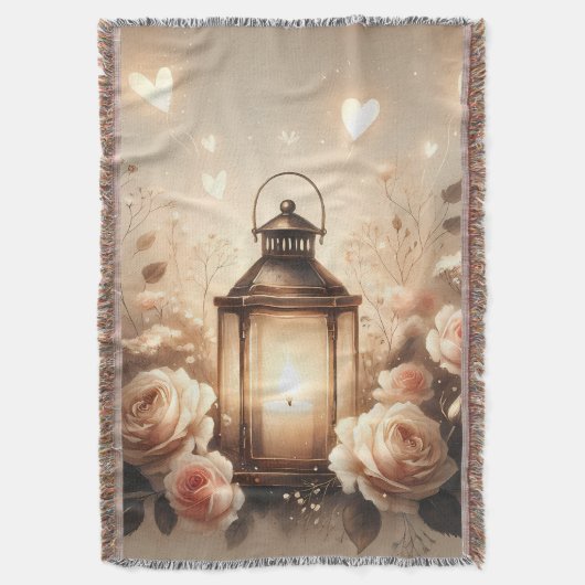 Rose Lantern Glow Bouquet Decke (Vorderseite Vertikal)