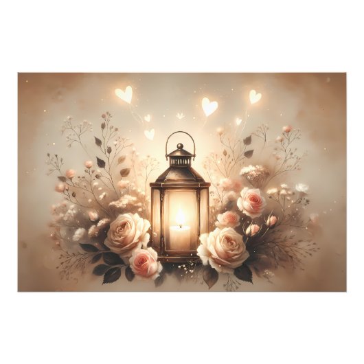 Rose Lantern Glow Bouquet Fotodruck (Vorne)