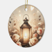 Rose Lantern Glow Bouquet Keramik Ornament (Links)