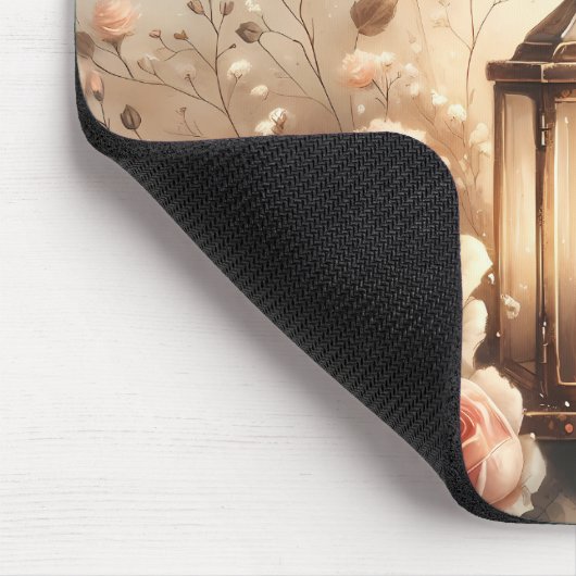 Rose Lantern Glow Bouquet Mousepad (Ecke)