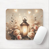 Rose Lantern Glow Bouquet Mousepad (Mit Mouse)