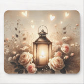 Rose Lantern Glow Bouquet Mousepad (Vorne)