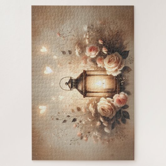 Rose Lantern Glow Bouquet Puzzle (Vertikal)