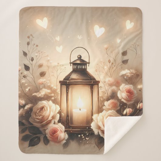 Rose Lantern Glow Bouquet Sherpadecke (Vorderseite)