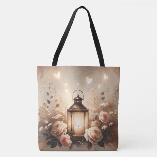 Rose Lantern Glow Bouquet Tasche (Vorderseite)