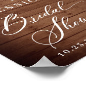 Rose Lantern Rustikales Holz Brautparty Poster (Ecke)