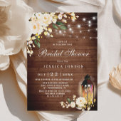 Rose Lantern Wasserfarben Brautparty Einladung