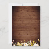 Rose Lantern Wasserfarbene Hochzeit Einladung (Rückseite)