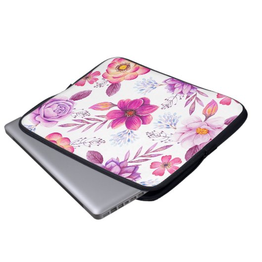 Rose Laptopschutzhülle (Vorne Knopf)